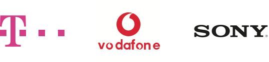 Telekom Logo + vodafone Logo + sony Logo
